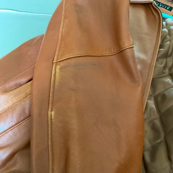 VINTAGE LEATHER BOMBER JACKET - Picture 9 of 10
